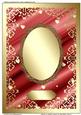 Hearts in Swirly Frame on Silk Plain Card 4