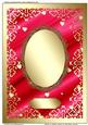 Hearts in Swirly Frame on Silk Plain Card 6