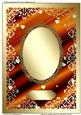Hearts in Swirly Frame on Silk Plain Card 8