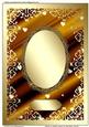 Hearts in Swirly Frame on Silk Plain Card 9