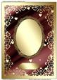 Hearts in Swirly Frame on Silk Plain Card 10