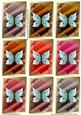 Turquoise Butterfly on Silk Atc Cards Set