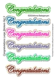 Congratulations Large Stickers Set 3