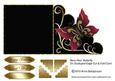 Neon Red Butterfly on Scalloped Edge Cut & Fold Card