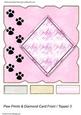 Paw Prints & Diamond Card Front/ Topper 3
