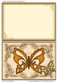 Two Vintage Butterflies Card Front & Matching Insert 2