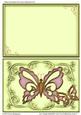 Two Vintage Butterflies Card Front & Matching Insert 3