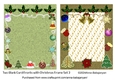 Two Blank Card Fronts with Christmas Frame Set 3