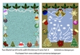 Two Blank Card Fronts with Christmas Frame Set 4