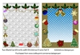 Two Blank Card Fronts with Christmas Frame Set 5