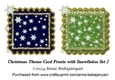 Christmas Theme Card Fronts with Snowflakes Set 2