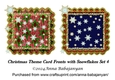 Christmas Theme Card Fronts with Snowflakes Set 4
