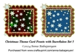 Christmas Theme Card Fronts with Snowflakes Set 5