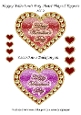 Happy Valentines Day Heart Shaped Toppers Set 2