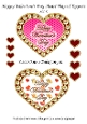 Happy Valentines Day Heart Shaped Toppers Set 5