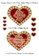 Happy Valentines Day Heart Shaped Toppers Set 8