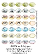Happy Birthday Best Wishes With Love Thinking of You Oval Labels Set 1