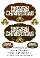 Merry Christmas Toppers with Bells Set 3