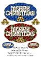 Merry Christmas Toppers with Bells Set 4