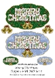 Merry Christmas Toppers with Bells Set 5