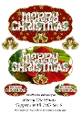Merry Christmas Toppers with Bells Set 6