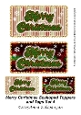 Merry Christmas Scalloped Toppers and Tags Set 4