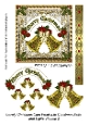 Lovely Christmas Card Front with Christmas Bells and Digital Ribbon 2