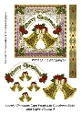Lovely Christmas Card Front with Christmas Bells and Digital Ribbon 4