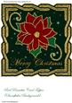 Red Poinsettia Card Topper (snowflakes Background)