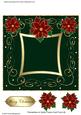 Poinsettia on Swirly Frame Card Front 6