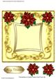 Poinsettia on Swirly Frame Card Front 8