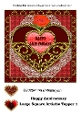 Happy Anniversary Large Square Artistic Topper 1
