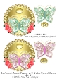 Scalloped Round Topper with Butterfly and Roses Set 2