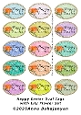 Happy Easter Oval Tags with Lily Flower Set