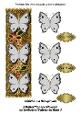 3 Butterflies and Flowers on Embossed Patterned Base 3