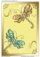 Two Dragonflies (brown & Turquoise)