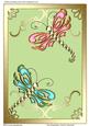 Two Dragonflies (pink & Turquoise)