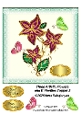 Three Artistic Flowers and Butterflies Topper 3