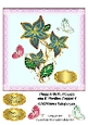 Three Artistic Flowers and Butterflies Topper 4