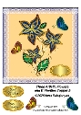 Three Artistic Flowers and Butterflies Topper 5