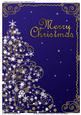 Swirls & Snowflakes Christmas Tree (dark Blue)