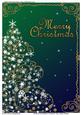 Swirls & Snowflakes Christmas Tree (blue Green)