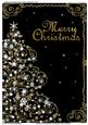 Swirls & Snowflakes Christmas Tree (black)