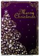 Swirls & Snowflakes Christmas Tree (dark Violet)