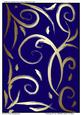 Thinking of You Metallic Swirls on Blue