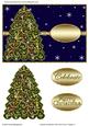Colorful Christmas Tree Card Front / Topper 3