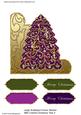 Large Scalloped Corner Stacker with Colorful Christmas Tree