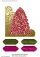 Large Scalloped Corner Stacker with Colorful Christmas Tree