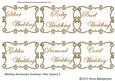 Wedding Anniversary Greetings / Mini Toppers 2