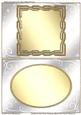 Twisted & Oval Frame Christmas Blank Card Fronts/ Toppers 2